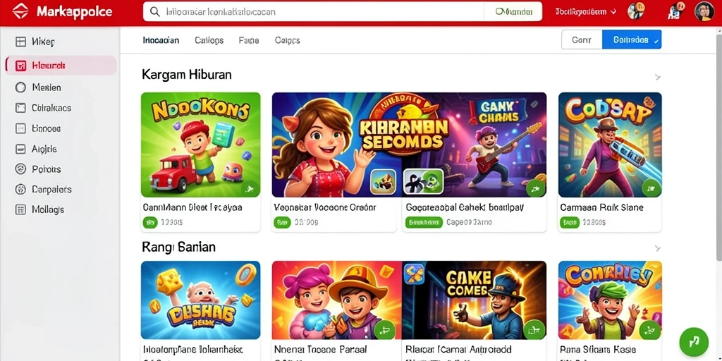 Menu permainan yang sederhana dan informatif.